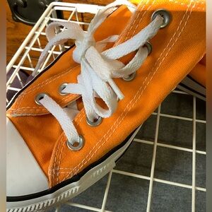 Converse Orange Canvas Sneakers